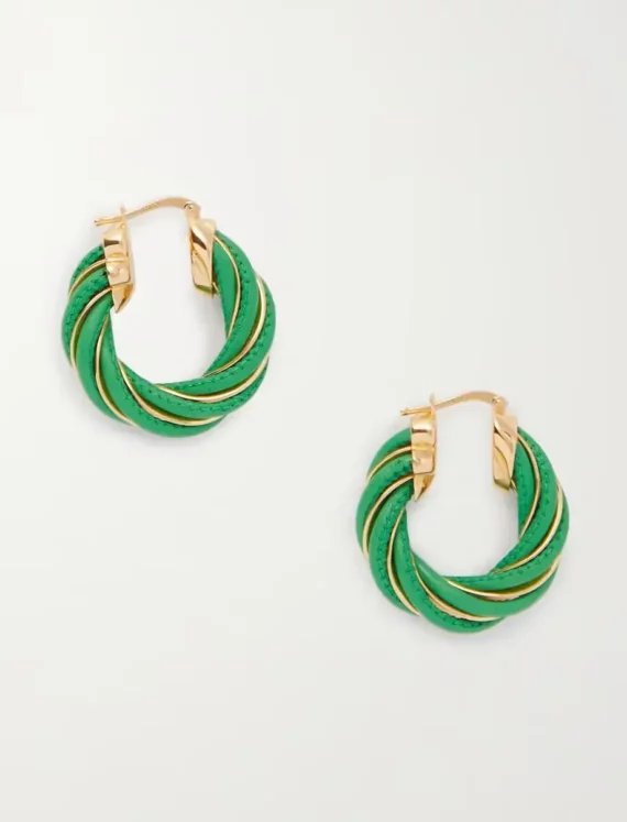 Green Twist Earrings