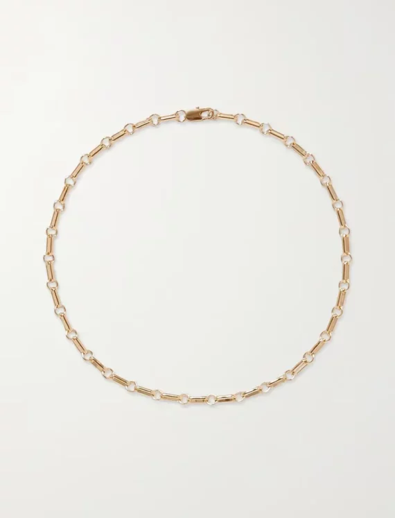 Oblong Gold Choker